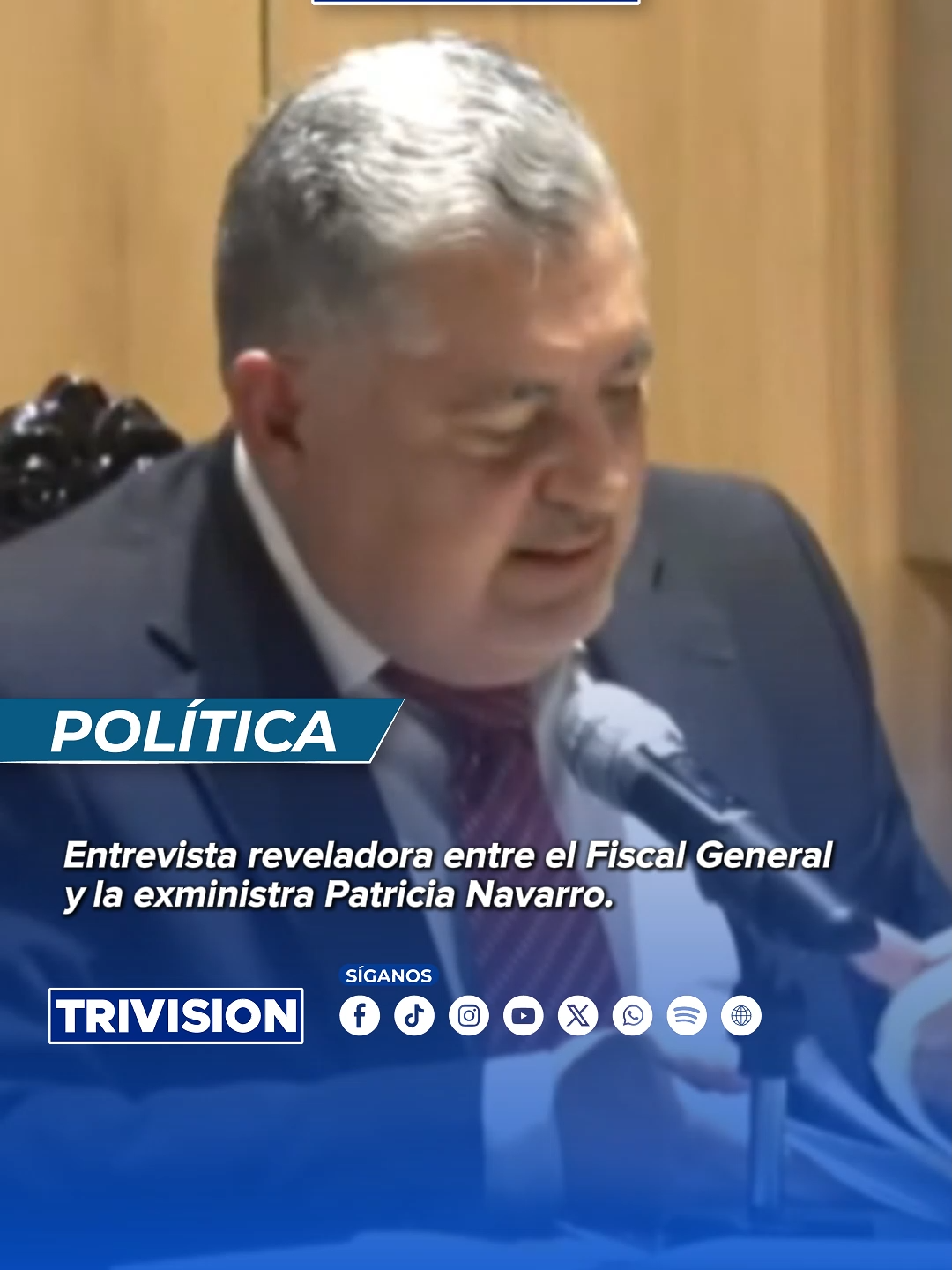 🔴#NoticiasTrivisión | El abogado del Presidente Rodrigo Chaves, José Miguel Villalobos, dio a conocer parte de la entrevista realizada a la exministra de Comunicación, Patricia Navarro, en el marco de la investigación por presunto delito de concusión. Villalobos señaló que, en su declaración, Navarro nunca afirmó haber escuchado al presidente dar la orden directa a Christian Bulgarelli para entregar dinero a Federico “Choreco” Cruz, pese a ser ella la responsable de filtrar los audios que forman parte de la causa.