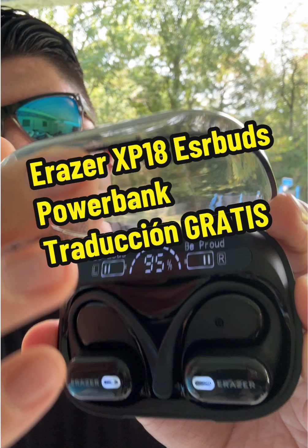 Audifonos Bluetooth Traductores Powerbank Earbuds Wireless Waterproof con Cargador Portátil y LED Display Erazer XP18 #audifonostraductores #powerbankearbuds #erazerearbuds  #audifonosbluetooth #bluetoothearbuds