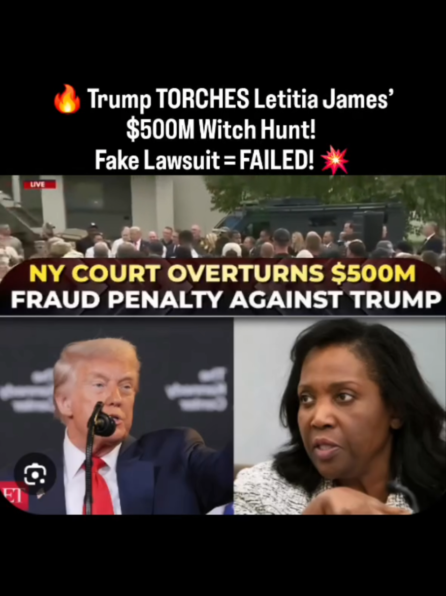 President Trump just crushed Letitia James’ phony $500+ million lawsuit. Another political hit job bites the dust. They’ve tried everything—indictments, fake charges, media smears—and he keeps winning. America’s comeback tour rolls on. 🇺🇸💪 #TrumpWins #WitchHuntFailed #JusticeServed #MAGA #Trump2025 