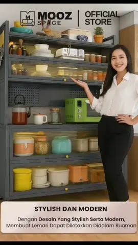 Lemari Dapur Aluminium Rak Piring Besi Serbaguna - Kokoh, Anti Karat & Tahan Lama Furniture Dapur serbaguna