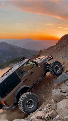 Raw power meets the wild! Watch this beast of a 4x4 dominate a nearly vertical mountain trail at sunset — tires ripping through the dirt, rocks flying, and pure adrenaline in every second. This is off-road glory! #OffRoadChallenge #4x4Adventure #MountainClimb #SunsetDrive #ExtremeTerrain  