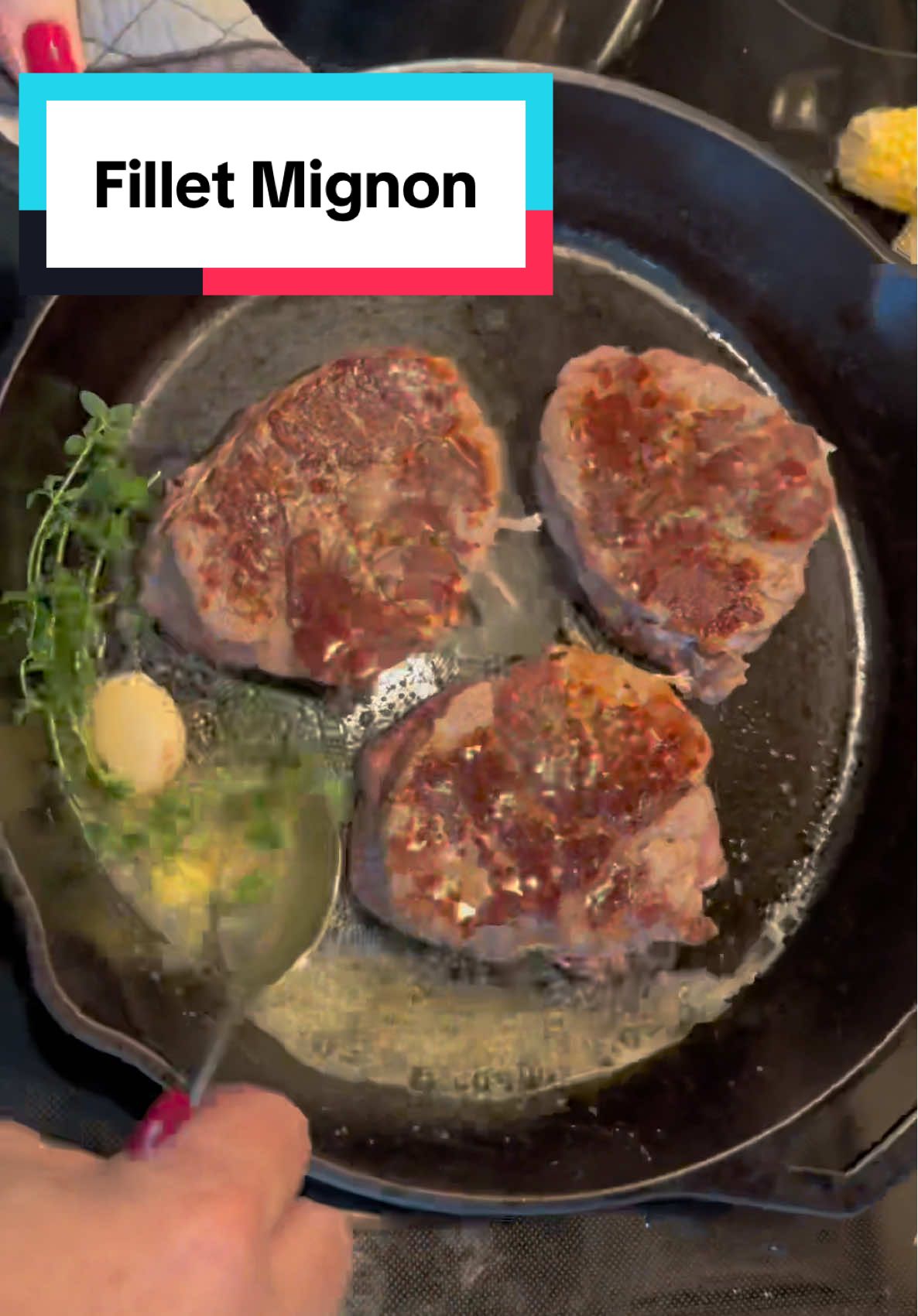 Cast Iron is my favorite way to cook a fillet!😋#OptimisticKitchen #HappyEating #MakeYourKitchenYourHappyPlace #filletmignon   #creatorsearchinsights 