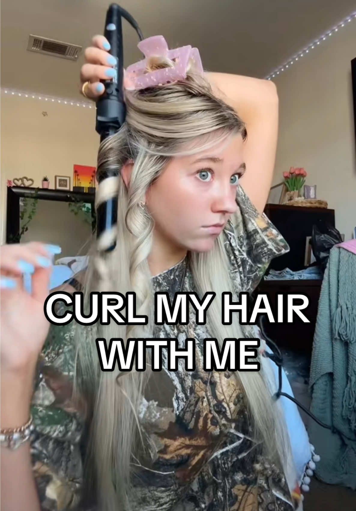 curl my hair with me!🌸#creatorsearchinsights #hair #tiktokaffiliate #tiktokshop #contentcreator 