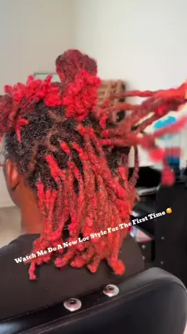 Tried Something Neww 🔥🔥 & It Turnt Out So Pretty 🥰🥰  #womenlocstyles #redlocs #retwist #memphishairstylist 