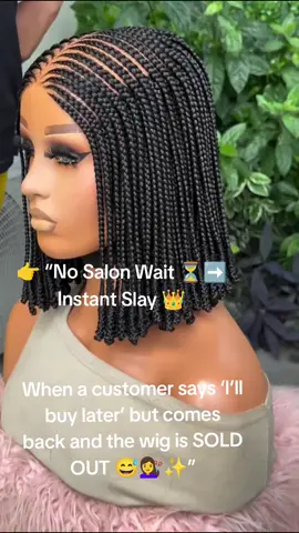 Classy & Sleek 👑✨ Short Box Braids Wig – Easy to wear, ready to slay! 💕”AlimotudWigs #BraidedWigs #BoxBraidsWig #ProtectiveStyle #FYP #WigBusiness 