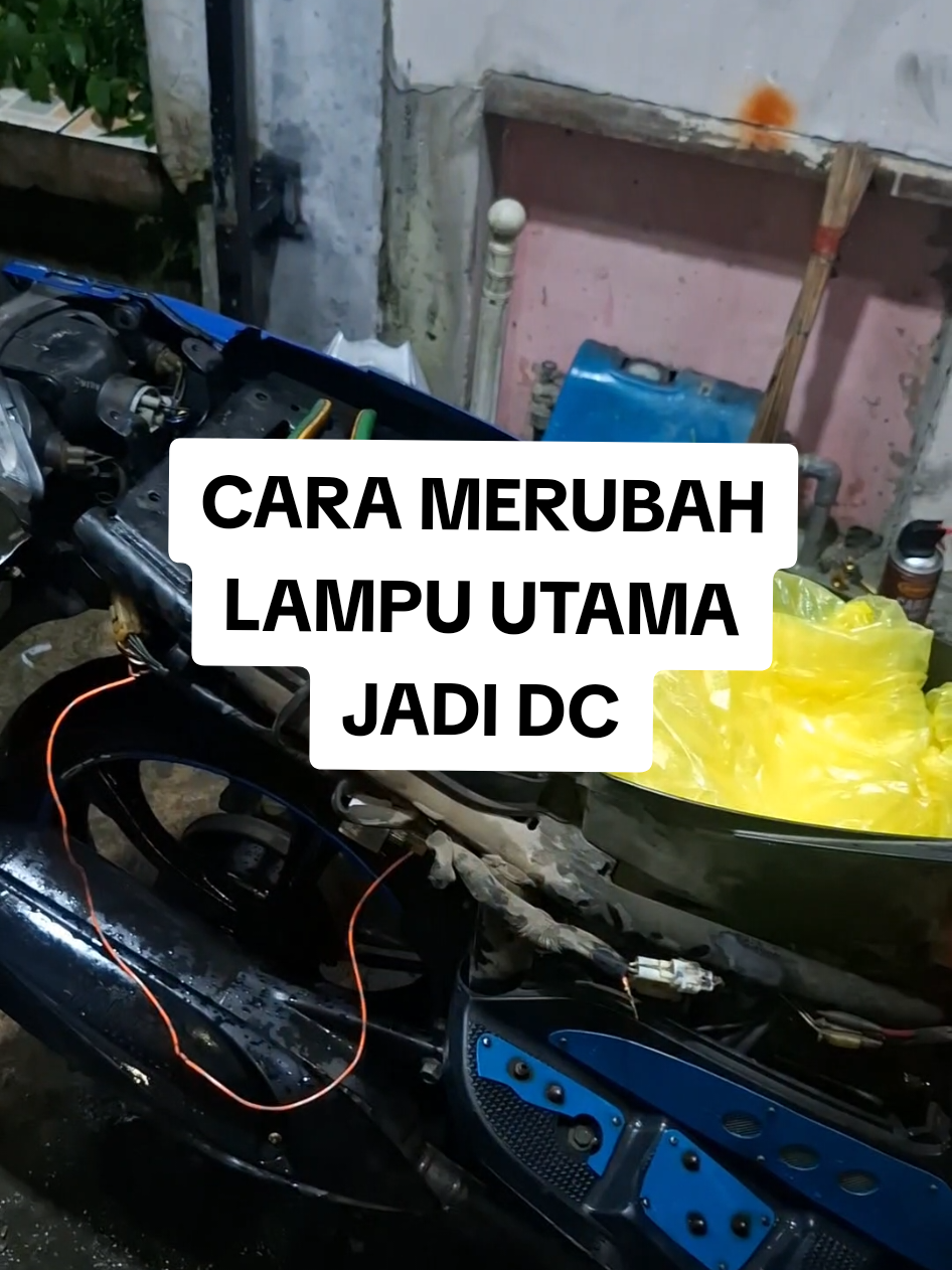 Pengguna mio , nih cara merubah lampu jadi DC  #mio #lampudepan #lampuled #lampurem #fyp 