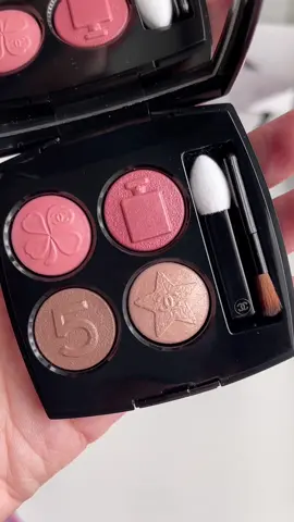 Unboxing the new limited edition Chanel eyeshadow quad: Les 4 Ombres Boutons in shade 209 Boutons Mademoiselle. The embossing is so cute, it was a must add to my collection. 💕@chanel.beauty @ChanelOfficial  #chaneleyeshadow #newchanel #chanelmakeup #limitededitionchanel 