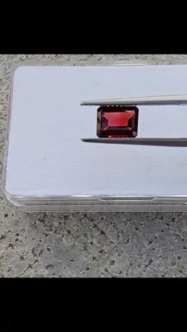 Garnet Emerald Cut Loose Stone! Beautifully faceted and sparkling polished genuine gem for any kind of jewelry making. Affordable gems for highendjewelry. Available www.etsy.com/AMariaGemsAndjewelry,www.ebay.com/mari.adela. #jewelrydesigner  #jewelrybusiness #ebayseller #ebayshop #ebaystore 