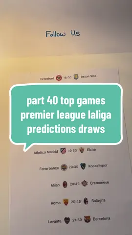 part 40 top games premier league laliga predictions draws #footballtiktok #draws #laliga #prediction #drawings 