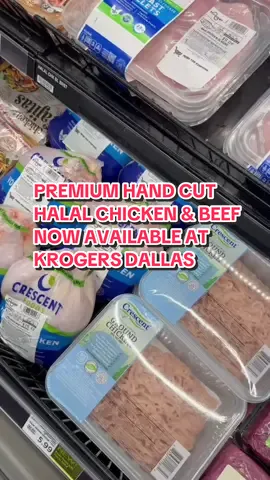 🚨 HUGE NEWS DALLAS! 🚨 Hand-Cut Premium Crescent Chicken is NOW in Kroger! 🐓🛒✨ Yes, you heard that right! After making waves in Walmart, H-E-B, and Costco, Crescent Chicken is leveling up again — now hitting the shelves at Kroger 🙌. That means all you Kroger shoppers can now grab your hand-cut, zabiha halal chicken while knocking out the rest of your groceries. Convenience ✅ Quality ✅ Flavor ✅ Here’s what you’ll find in the meat aisle: 🍗 Whole Chicken 🍗 Chicken Thighs 🍗 Chicken Wings 🍗 Chicken Drumsticks 🍗 Ground Chicken In addition to the chicken, crescent also has premium angus beef, grass fed beef at the stores as well! You can get both your beef and chicken meat all at the same Kroger location now! This is a game changer for the halal community — no more long drives just to find premium halal chicken. Crescent brings you the top-quality, hand-cut halal chicken trusted by restaurants across the country (because yes… it really does taste better 😉). 👉 Next time you’re at Kroger, check the meat aisle, stock up, and don’t forget to tag us in your stories when you grab yours! #HalalPalate #HalalChicken #HandCutChicken #Zabiha #ZabihaHalal  