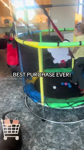 Literally the best thing I’ve purchased in a long time! My kids love it so much! #MomsofTikTok #momlife #sahmsoftiktok #viralproducts #trampoline #kidstoys #screentime #screentimealternatives 