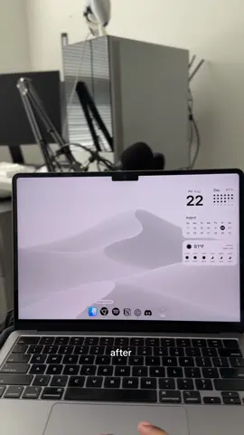 tut here @xy before and after customizing my MacBook Air, wallpaper and icons  in bio #macbook #macbookair #minimal #wallpaper #aesthetic 