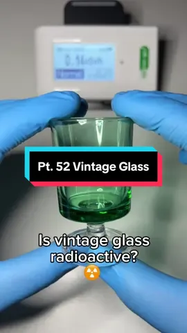 Pt.53 Radioactivity check - Vintage Glass #radioactive #radioactivity #asmr #vintageglass #fyp