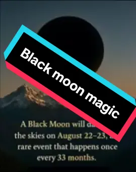 August 23rd 🌑 Black Moon Magick A Black Moon (the third New Moon in a season of four) is rare, #wiccan #newmoon #blackmoon #spells #cordcutting 