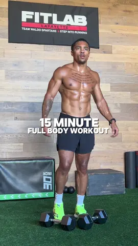 15 MINUTE FULL BODY WORKOUT 🥵 - 4 ROUNDS | 30 SECONDS EACH EXERCISE | 60-90 SECONDS REST BETWEEN ROUNDS  • SQUAT FRONT RAISE - 30 sec  • REVERSE LUNGE CURLS - 30 sec • BENTOVER ROW - 30 sec • STANDING CHOP - 30 sec EACH  Cap off the week strong 🫡 #fyp #Fitness #fullbodyworkout 