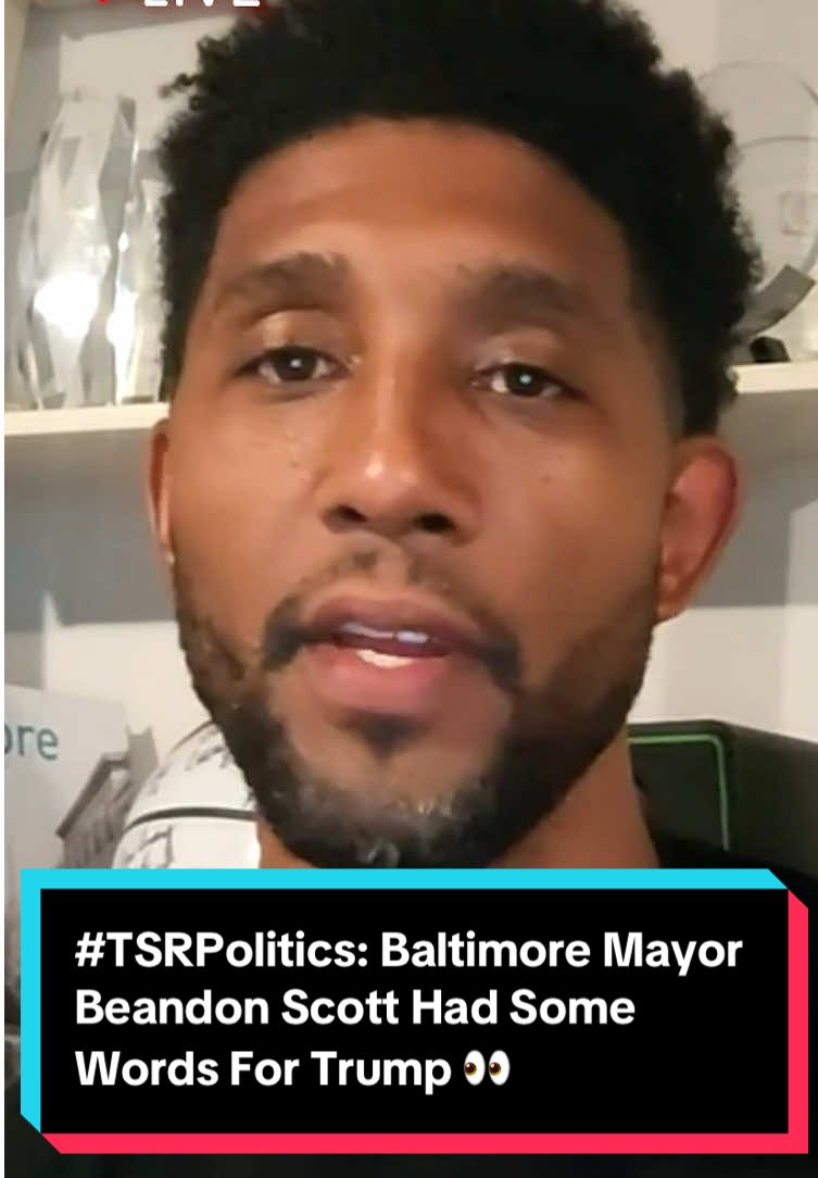 #Baltimore Mayor #BrandonScott recently stepped in to point out president Trump’s recent comments about the crime rates in cities with Black mayors, and his decision to send the military into DC. Scott wasn’t hesitant in calling the President’s moves a “distraction” from economic instability, the Epstein files, and hard facts. He also pointed out that Charm City is seeing record-setting drops in homicides in the past two years, and is on track to beat that record again. Click the link in bio to watch the full conversation on #TSRLive 🎥