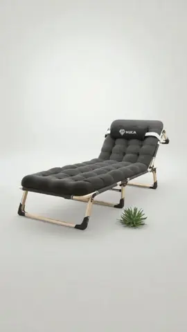Kursi malas lipat serbaguna dengan rangka baja kokoh dan busa empuk. Bisa jadi kursi santai sekaligus tempat tidur, praktis untuk rumah hingga teras. #KursiLipat #KursiSantai #TempatTidurLipat #RebahanNyaman #FurniturePraktis