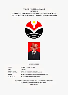 MODUL 3 PEMBELAJARAN MENDALAM DAN ASESMEN TOPIK 2 Merancang Pembelajaran Terdiferensiasi  ingat ATM yah Bapak/Ibu  #jurnalpembelajaran #ppgpilotingtahap2 #ppgdaljab2025 #Validasi #modul3 