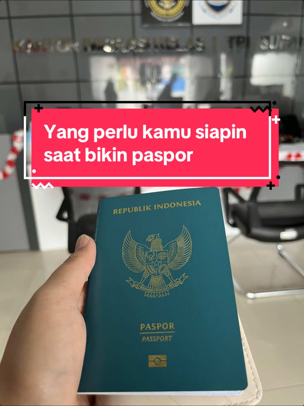 Jangan sampai lupa yanbiar tidak bolak-balik kantor imigrasi #paspor #bikinpaspor #carabikinpaspor #kantorimigrasi #fyp 