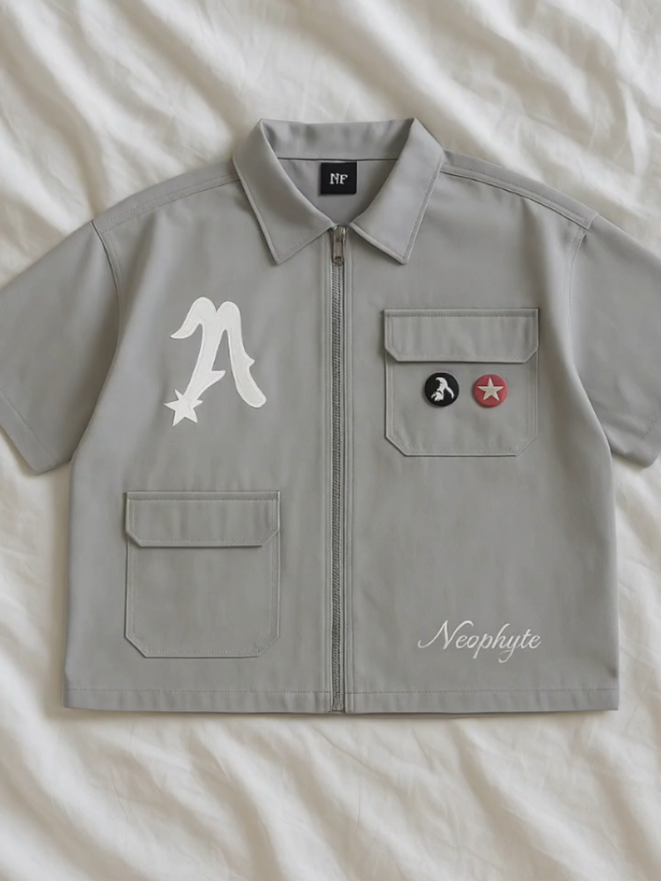 #zipper #boxyfit #boxy #boxyshirt #workjacket 