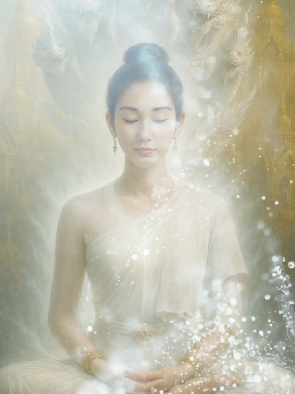 วันนี้วันพระ ถือศีลปฏิบัติธรรมสร้างสมบุญบารมีกันนะเจ้าค่ะ🤍🕯️🕯️#วันพระ #ความเชื่อส่วนบุคคล #สายญาณพญานาค #ปฏิบัติธรรม #ธรรมะ 