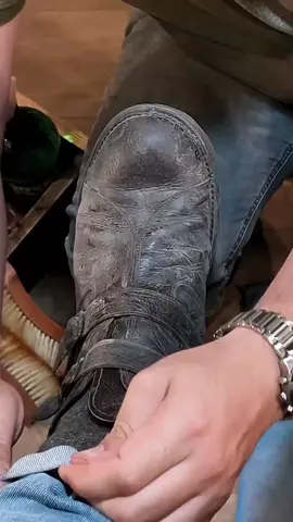 THE BEST ULTRA SHOE SHINE 2025!!! Satisfying ASMR sounds #asmr # #restoration #satisfying #shoeshine 