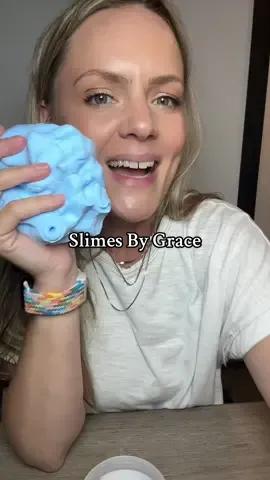 This slime from @Slimes by Grace has quickly become my favorite! It’s not sticky, it’s smells and feels amazing! #slimes #slimesbygrace #sensoryplay #clayslime #christmasgiftideas 