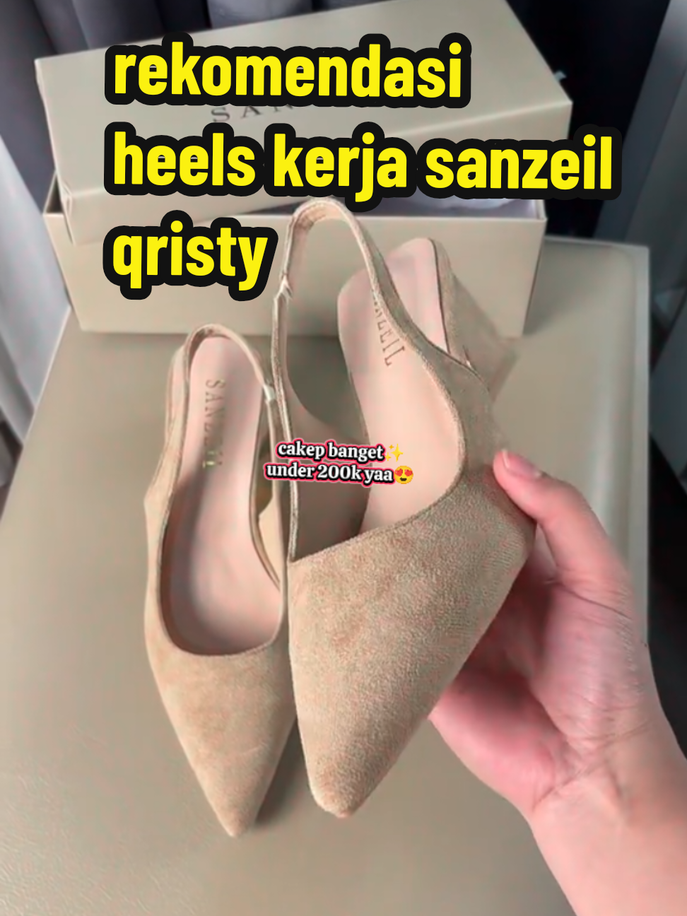 high heels sanzeil qristy | rekomendasi heels ngantor. harga under 150 ribu ya~  #affiliate #sanzeil #heelskerja #rekomendasioutfit #rekomendasiheels 