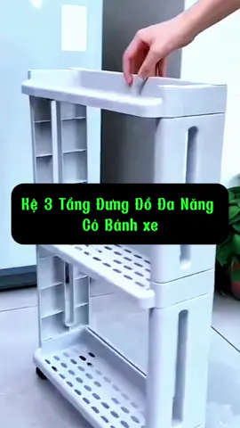 Kệ 3 Tầng Đựng Đồ Đa Năng Có Bánh Xe #dogiadung #tienich #xuhuong 