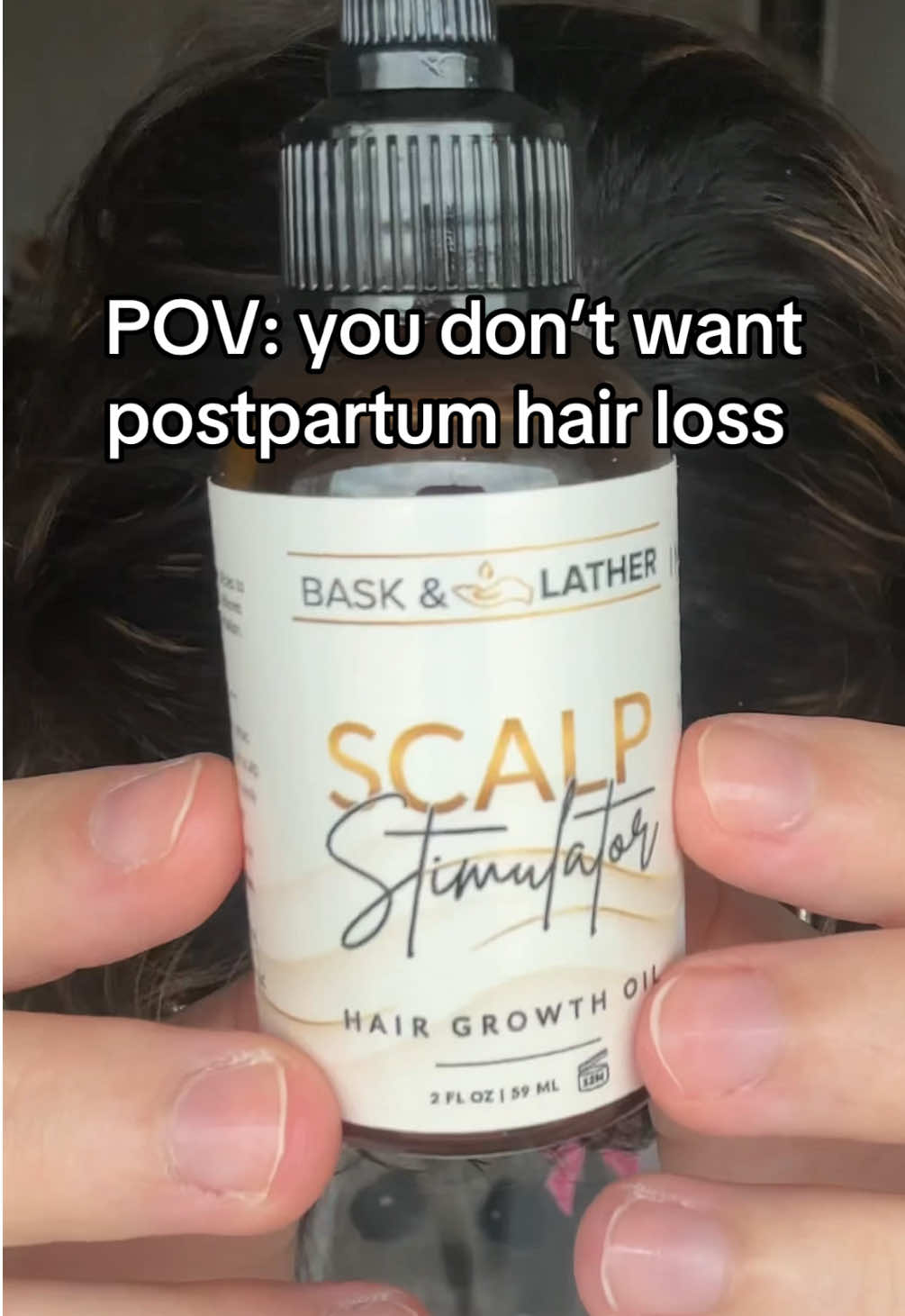 thank God for hair growth oil😭 @Bask and Lather Co  #hairgrowthoil #hairgrowth #postpartumhairloss #hairlossremedy #scalptreatment 