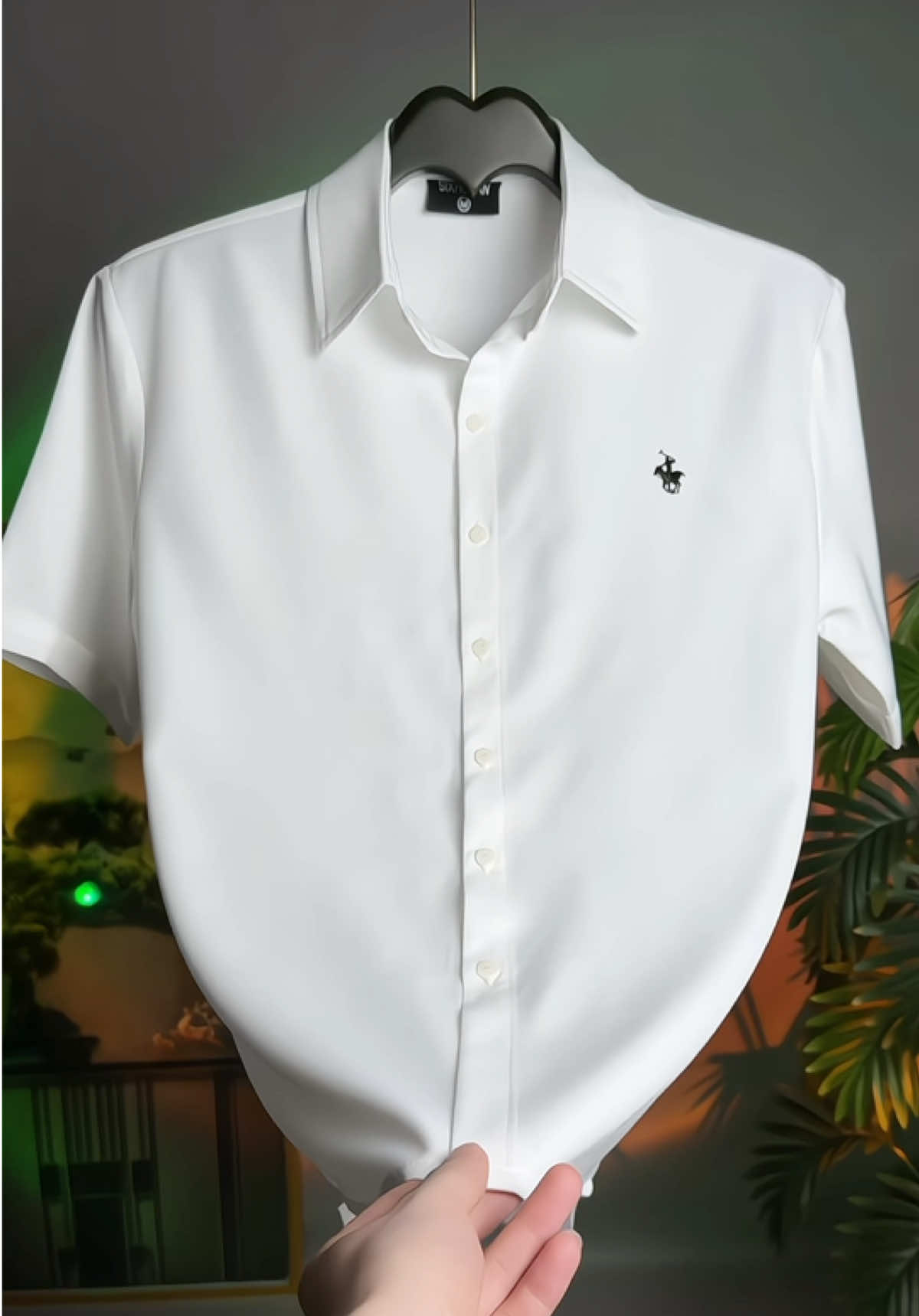 Áo sơ mi unisex kẻ sọc ngắn tay thêu ngựa vải oxford dày dặn SIXHUMAN HM050 Menswear #aosomi #aosominam #thoitrangnam #viralvideo #xuhuong 