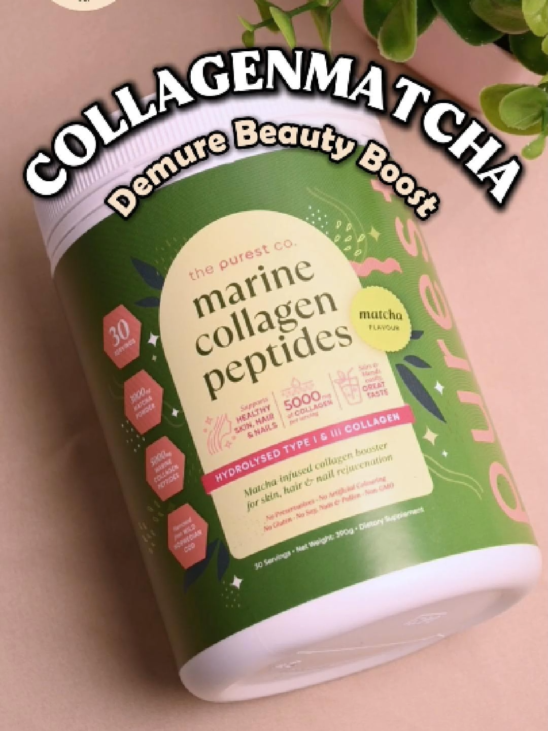 Marine Collagen Peptides Matcha oleh The Purest Co Malaysia — kombinasi matcha premium & marine collagen peptides untuk membantu kulit kekal anjal, sihat & berseri . Rasa sedap, mudah larut, dan sesuai diminum setiap hari untuk kecantikan dari dalam. #MarineCollagen #CollagenMatcha #ThePurestCo #collagennPremium #AntiAging #Matcha