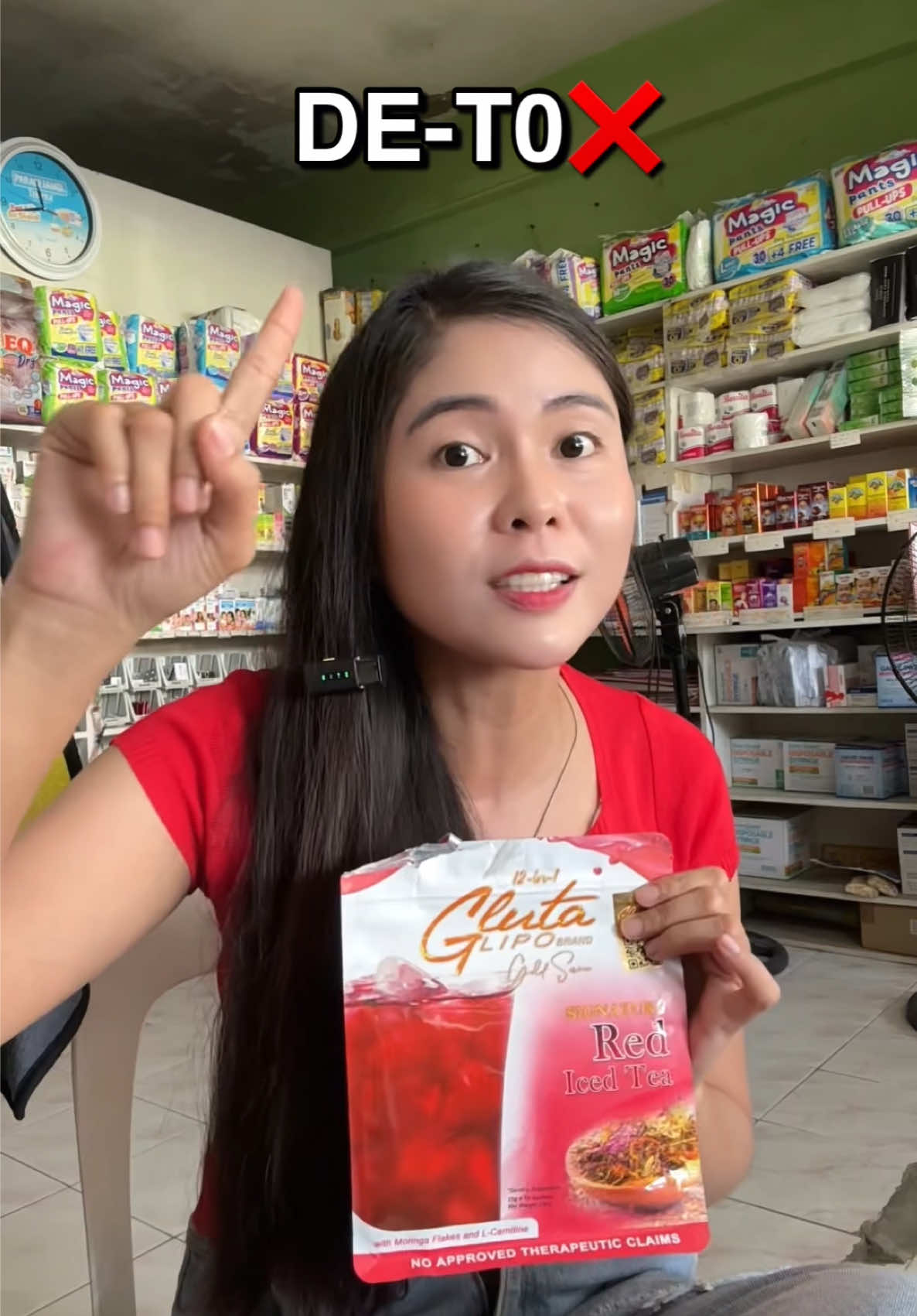 Hindi ordinaryong Red Iced Tea kaya okay na yung isang sachet per day. Or kapag wala kayong lakad kinabukasan 🤭💩 #glutaliporedicedtea #glutalipo #digestion #kabotika #pharmacist @Leo Ortiz 