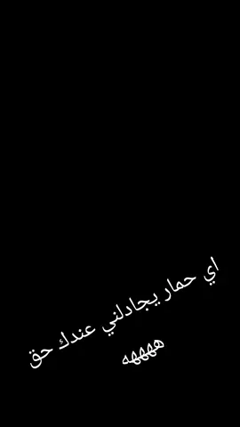 #اي حمار يجادلني