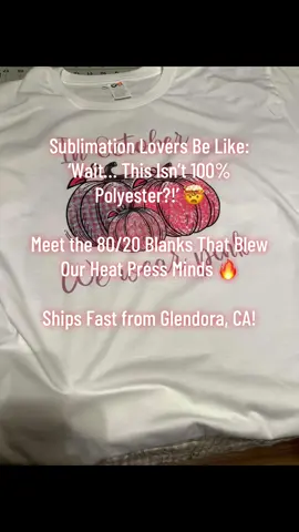Get ready to rock your style with these sublimation blank tees: 80% polyester, 20% cotton, and 100% awesome! With their soft ringspun cotton feel and not a trace of thinness, comfort and quality are guaranteed. Embrace the perfect blend for your fashion adventures! #sublimation #sublimationprinting #infinitesourcingandtrading #8020Blend #tshirt  @Infinite Sourcing & TRD 