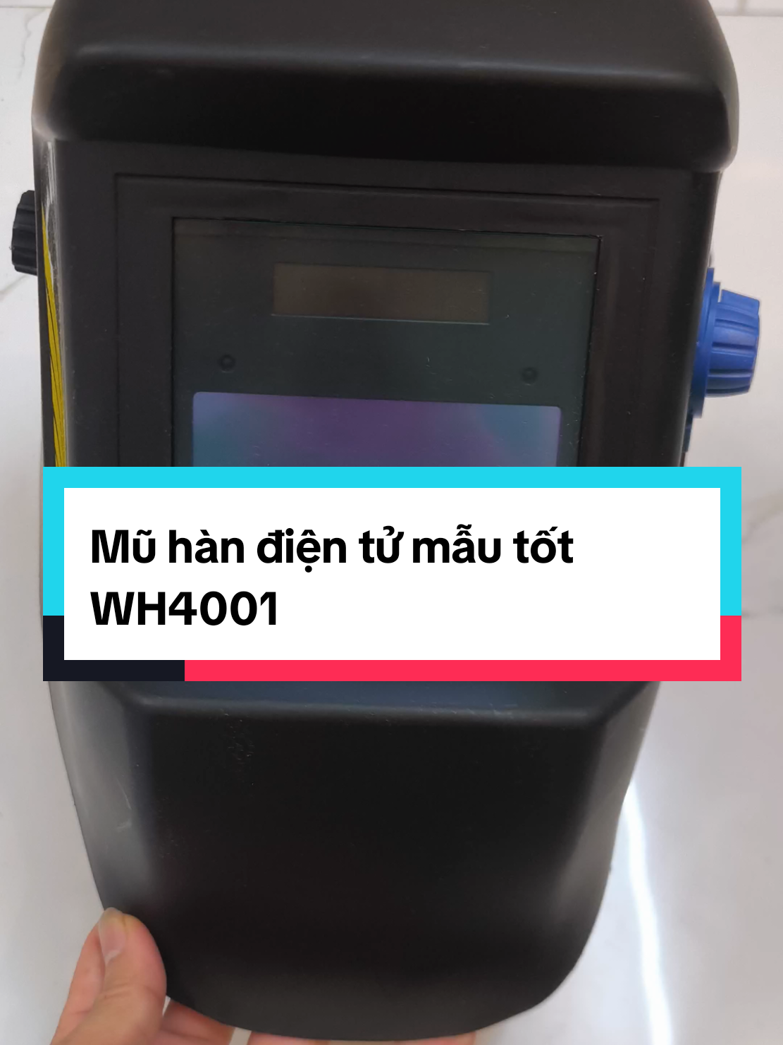 Giới thiệu mũ hàn điện tử mẫu tốt WH4001 núm xanh chuẩn ạ #hancatnamphong #phukienmayhan #muhandientu #wh4001 #muhancambien 