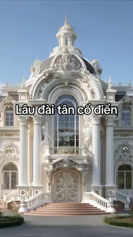 Lâu đài phong cách tân cổ điển Design by Huy Tran Thiết kế thi công trọn gói #thietkethicongtrongoi #tancodien #huytrandesign #laudai #laudaitancodien 