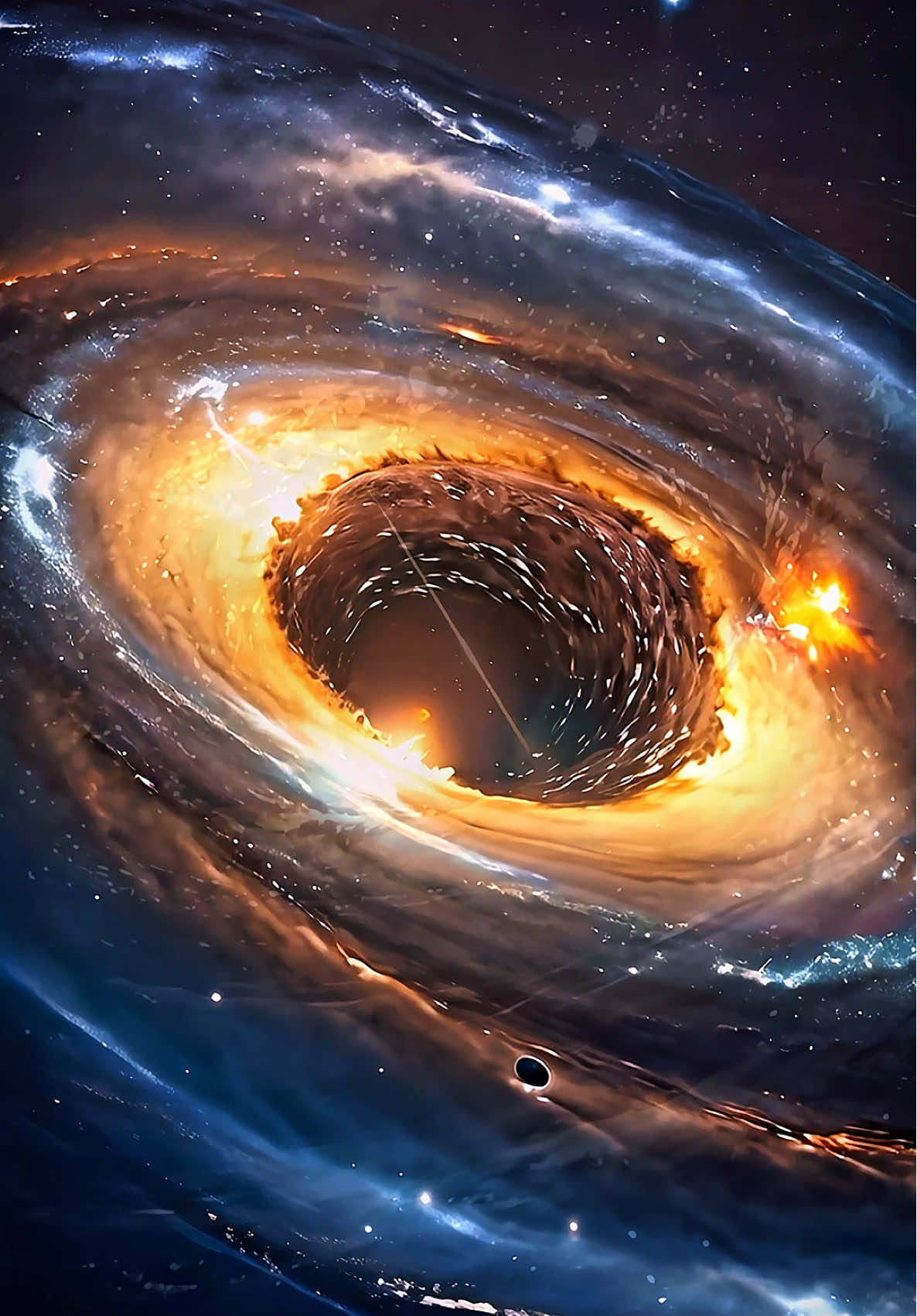 Live 4K Wallpaper HD 2025 Black Hole, Space Travel 🪐☄️🛰️👨‍🚀 ❓What do we know about black holes?? Very little actually…  Here’re coolest facts about it (in case you love to read 😉🤓) • A black hole’s gravity is so strong that not even light can escape. •Time slows down near the event horizon compared to far away. • Some black holes spin almost at the speed of light. • They can merge, releasing more energy than all stars in the universe combined at that moment. • The smallest black holes may be the size of an atom but heavier than mountains. • Supermassive black holes sit at the center of nearly every galaxy. • Falling into a black hole stretches matter into “spaghettification.” • Black holes can evaporate slowly over trillions of years via Hawking radiation. • If the Sun were replaced by a black hole of equal mass, Earth would keep orbiting normally. • The largest known black hole is estimated to be 66 billion times the mass of the Sun. #livewallpaper #4kwallpaper #cosmos #blackhole #2025trends 