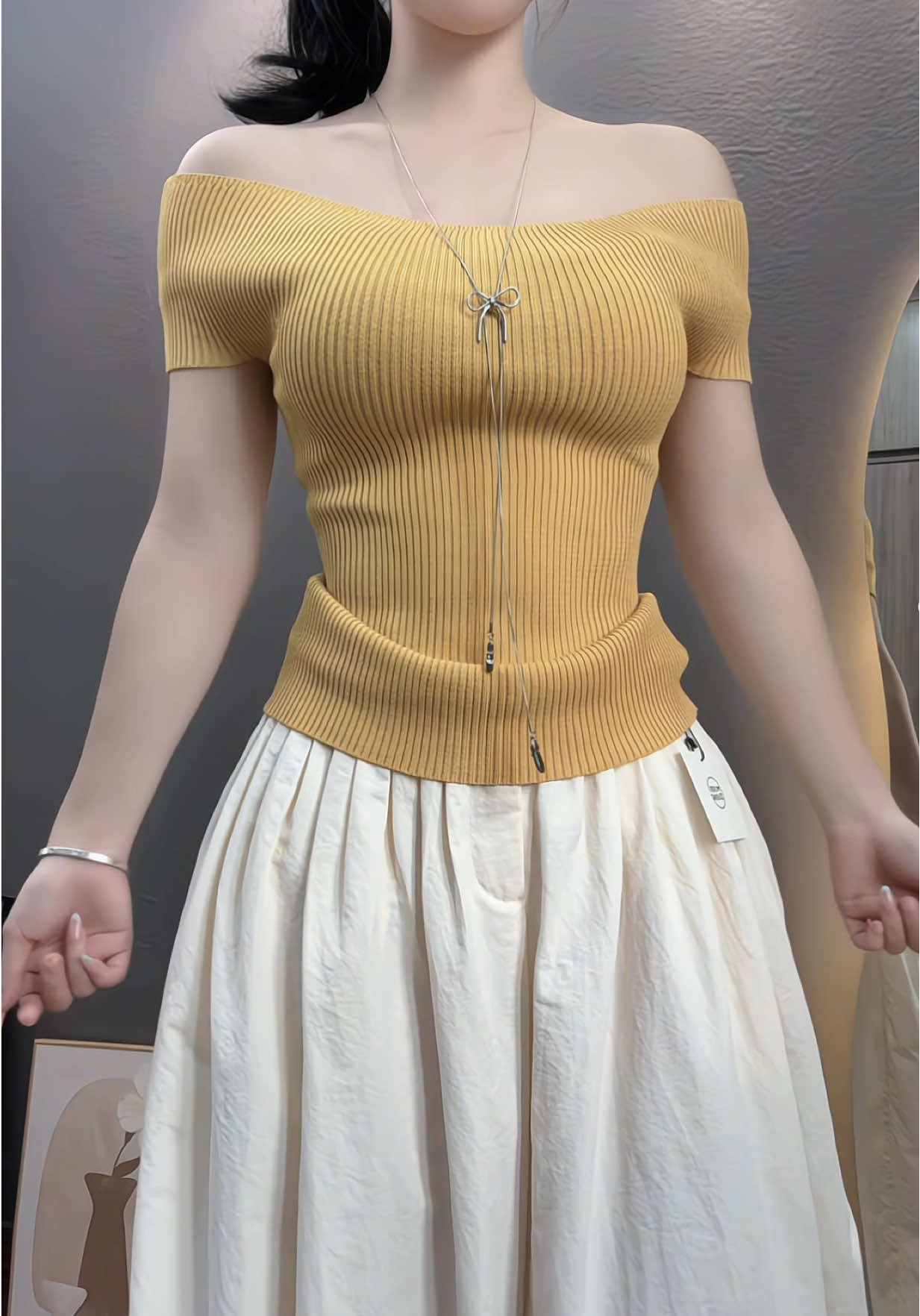 Áo len dệt kim phom gọn dáng chất đanh mát ( hàng QC)