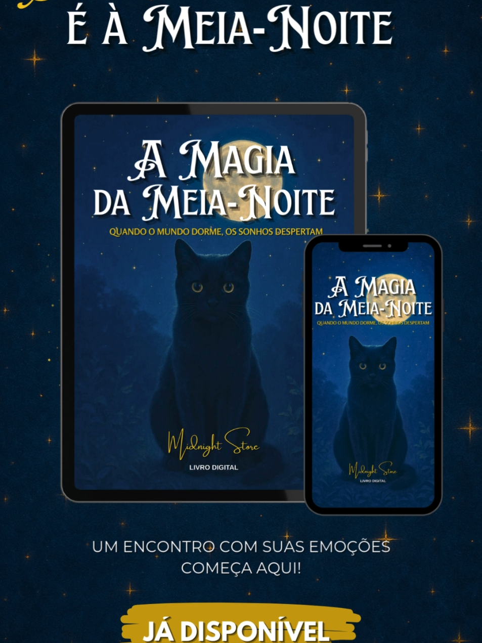 Bem-vindo ao universo da meia-noite, um espaço onde cada pensamento e sentimento encontra seu lugar. Descubra “A Magia da Meia-Noite”, um livro feito para quem sente mais, vive em pensamentos e busca conexão com as próprias emoções. Cada página é um convite para se perder e se encontrar, explorar reflexões profundas e mergulhar em contos e poesias que tocam a alma. Com 13 capítulos intensos, você vai experimentar histórias e sentimentos que atravessam a noite, revelando a beleza e a força que existem em cada sombra e em cada momento de silêncio. Um espaço para refletir, se emocionar e se reconhecer inteiro, sem pressa, sem julgamentos. Além do livro principal, você encontrará o bônus “ Os Segredos da Meia-Noite” e Papéis de parede exclusivos e uma Playlist que tornam a experiência ainda mais imersiva. Uma leitura pensada para tocar profundamente e despertar novas perspectivas sobre si mesmo e sobre a vida. 📘 Mais de 300 páginas de poesias, contos e reflexões 📗 13 capítulos que exploram sentimentos profundos e experiências únicas 🎁 Bônus: Segredos da Meia-Noite, com poesias adicionais 🖼 Papéis de Parede Exclusivos para download 💻 Formato: PDF, compatível com celular, tablet e computador 💳 Pagamento:  Pix ou Cartão de Crédito 📩 Entrega: Acesso imediato por e-mail após confirmação da compra 📍 Para mais informações acesse o link na bio do meu perfil ou me chame no privado. Permita-se essa experiência. Entre neste universo, caminhe pelas páginas e deixe que a magia da meia-noite transforme a maneira como você vê, sente e existe. Porque algumas noites não se passam em silêncio — elas se vivem, se respiram e se sentem, profundamente. #livro #livrodigital #magia #meianoite #autor #sonhos #reflexão #pensamentos #mensagem #poesia #vida #filosofia #status 