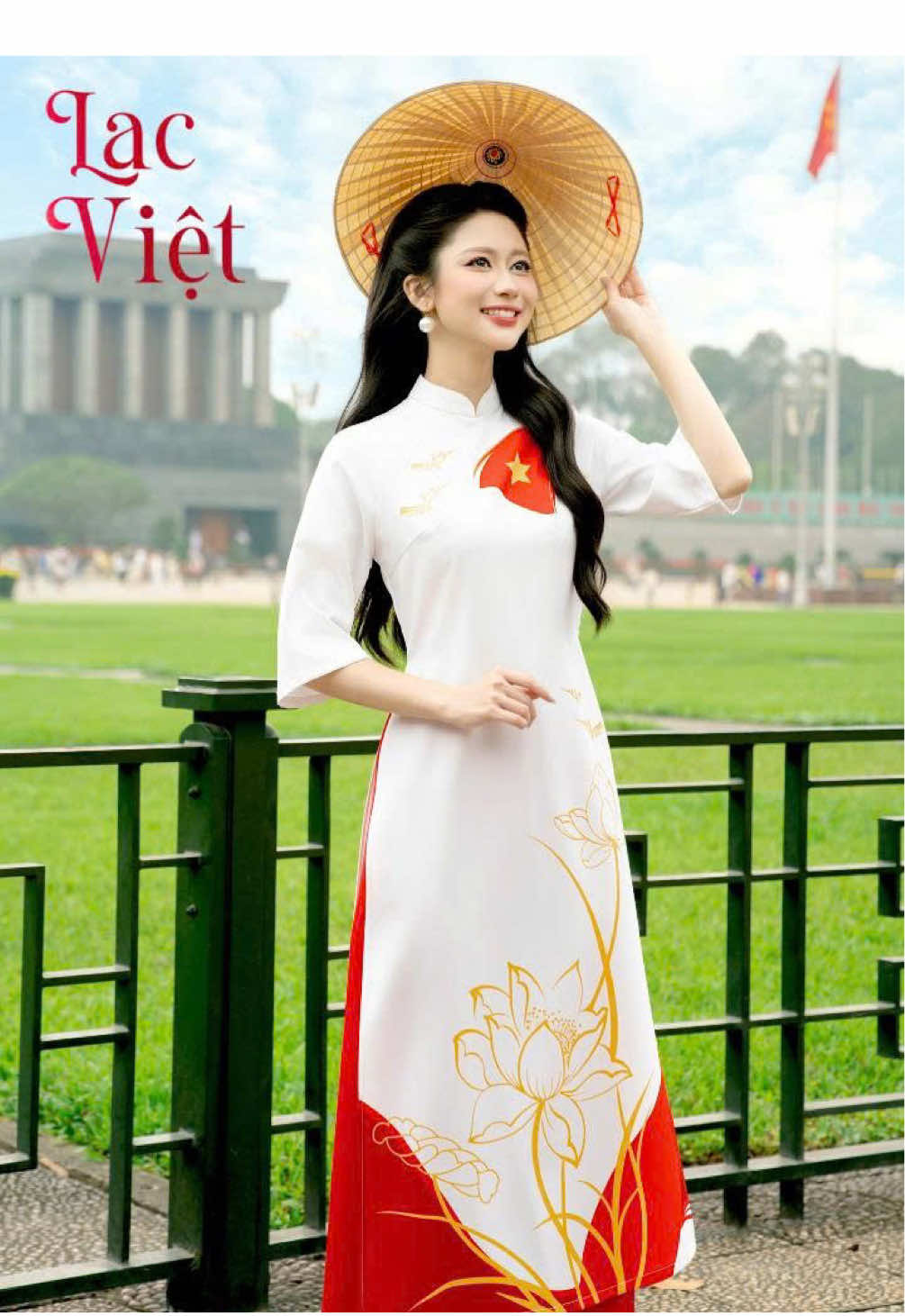 Áo dài Lạc Việt nhẹ nhàng mang theo niềm tự hào dân tộc #aodai #quockhanh #80namquockhanh #econice 
