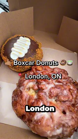 🤙🏽 Boxcar Donuts 🍩🍵 📍 London, ON #donuts #london #matcha #applefritter #fyp