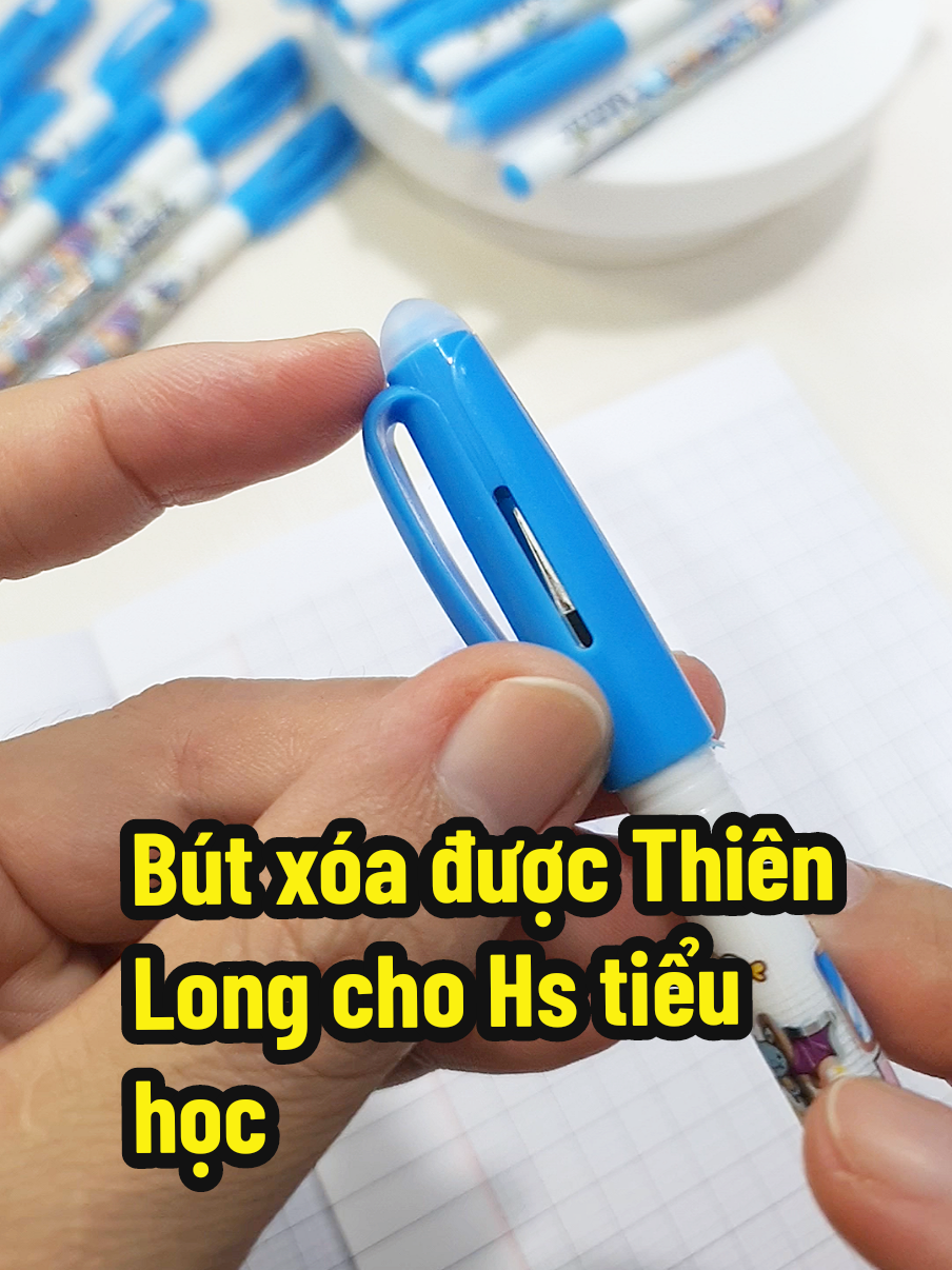 Bút mực xóa được cho học sinh tiểu học. Bút mazzic điểm 10 Thiên Long không tắc mực. #butcodautay #butmucxoaduoc #butxoaduocchobetieuhoc #butxoaduocthienlong #thucdanreview 