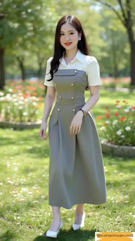 Đầm dự tiệc cổ sơ mi #vay #thoitrangnu #vayxinh #damxinh #thoitrangcongsonu 
