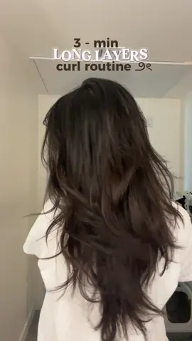 Long layers curling routine!! So perf for back to school season 🫢