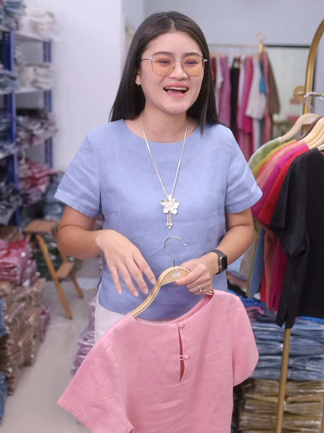 🧨🧨เบสิคเลดี้...🎀งานสวยๆๆเข้าแล้วจ้า #งานลินินแท้100 #scotthouse #ร้านสก็อตเฮ้าส์ #TikTokFashion #tiktokshop 