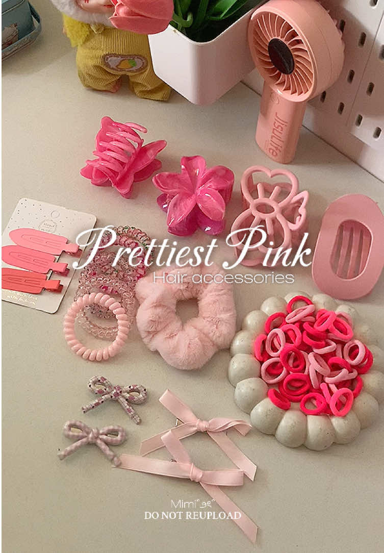 67pcs cutesy hair accessories #hairclips #hairaccessories #hairties #cutefinds #pinkgirly 