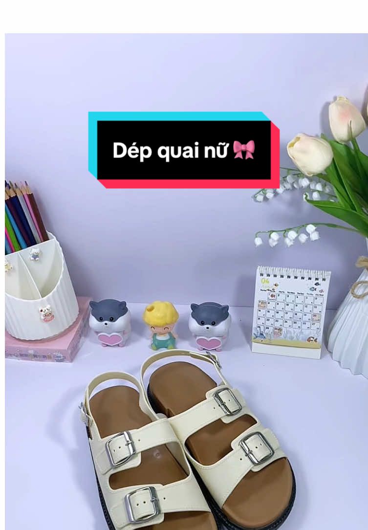 Dép 2 quai sandal mang đi học, đi chơi, đi làm đều okella. Giá chỉ có hơn 50 🌿 thui nè #mebapreview #depquaihau #depquaingangnu #sandal #fashion 