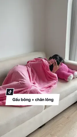 Tính ra là vừa được gấu bông vừa được cả chăn luôn #hoaihayho #reviewdogiadung #gaubongkemchan #gaubongquatang #gaubong 