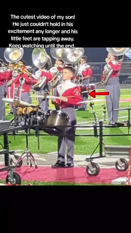 He's only twelve and is marching with the big kids! #foryoupage #fyp #marchingband #percussion #foryou 